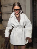 Ava Drawstring Trench Coat